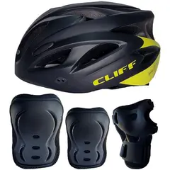 CANARIAM - Kit de Protección C4 + Casco cliff Amarillo Talla M