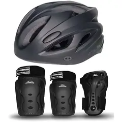 CANARIAM - Kit C2 Casco Para Patinaje cliff Negro Talla S