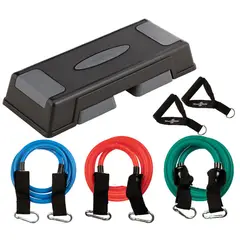 SPORT FITNESS - Banco Step Sportfitness 3 Niveles + Kit Teratubos Gym