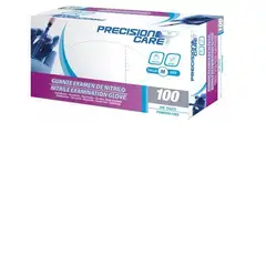 PRECISION CARE - Guantes Nitrilo Azul Talla M