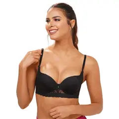 NUBY LINGERIE - BRASIER EN LYCRA CON COPA ENTERA Y ESPALDA ANCHA REF1419