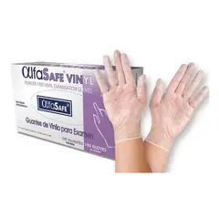 ALFA SAFE - Guantes de vinilo talla M x 100 unidades