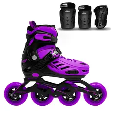 CANARIAM - Patines Blackmagic pro plus morado mas Kit C2 Talla 35-38