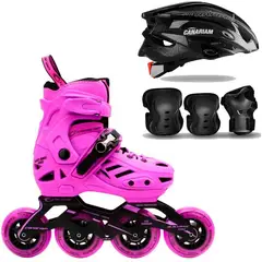 CANARIAM - Patines blackmagic pro plus morado + kit + casco t 31 34