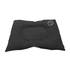 HALLY PET - Colchón premium gigante huella bordada mascota Negro