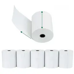 GENERICO - Rollo De Papel Para Impresora Térmico 80 mm x 60 mts Paq X6