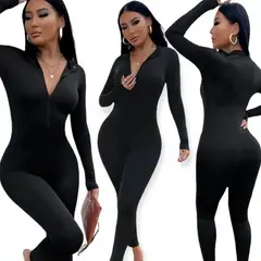 DHOAL - Enterizo para mujer levanta cola negro suplex control de abdomen.