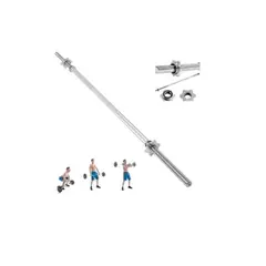 GENERICO - Barra recta para pesas de 150cm discos gym fitness