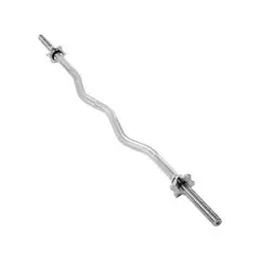 GENERICO - Barra w para pesas de 150cm discos gym fitness