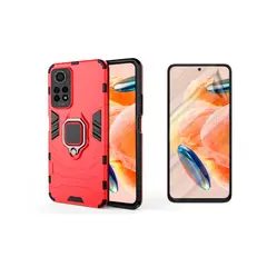 GENERICO - Funda Anti Golpes Compatible con Redmi Note 12 Pro 4G Rojo e Hidrogel