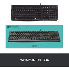 LOGITECH - Teclado K120 Qwerty Español Color Negro 920-004422
