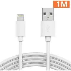 GENERICO - Cable carga lightning para iphone 5 6 7 8 x 11 12 13 ipad 1m