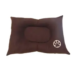 HALLY PET - Colchón premium grande huella bordada mascota Marron