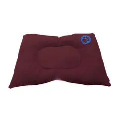 HALLY PET - Colchón premium pequeño huella bordada Vinotinto
