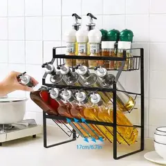 GENERICO - Organizador Metálico de Condimentos para Cocina.
