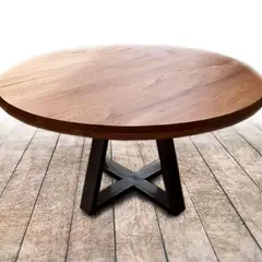 22 GRADOS DECORACION - Mesa comedor Estopa 110cm de Diámetro Roble Macizo Natural
