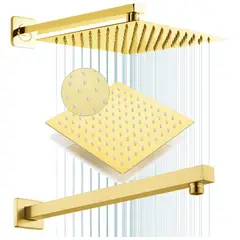 GENERICO - Ducha Regadera Anticalcarea 20cm Gold Intense Tames Md-Oro