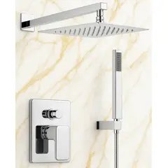 GENERICO - Kit Mezclador De Ducha Con Desviador Teleducha Y Ducha 25cm