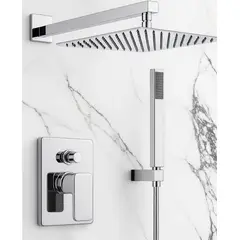 GENERICO - Kit Mezclador De Ducha Con Desviador Teleducha Y Ducha 30cm