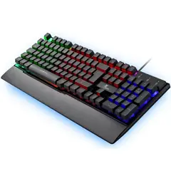 XTECH - Teclado Gamer Armiger RGB USB con Reposamuñecas en Español