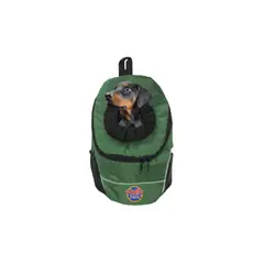 HALLY PET - Morral cargador ventana mediano 28 x 37 x 17 cm Verde.