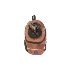 HALLY PET - Morral cargador ventana mediano 28 x 37 x 17 Marron.
