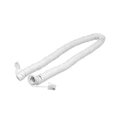 FULGORE - Cable Para Teléfono De 4.5 M Blanco En Espiral