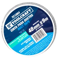 TOOLCRAFT - Cinta Para Ducto 9 M Gris Hot Melt 48 Mm