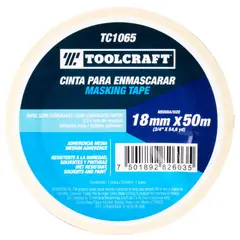 TOOLCRAFT - Cinta Enmascarar 3/4" X 50 M Adhesivo De Hule