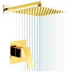 GENERICO - Kit Regadera Gold Intense Mezclador Perfección Tames Md- Oro