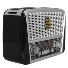 GENERICO - Radio Parlante AM FM Portatil Recargable Con Bluetooth y USB