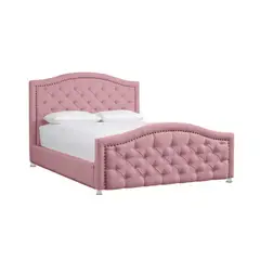 EKONOMODO COLOMBIA - Juego de alcoba 120 Venecia Rosa Espaldar + Base cama + Colchon