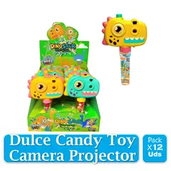 GENERICO - Dulce Candy Toy Camara Dinosaurio Proyector Imagenes X 12 U