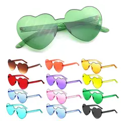P&R APRECIOSDEREMATE - Gafas Fashion Party De Corazón Sol Rimless Moda Colores