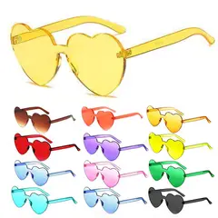 P&R APRECIOSDEREMATE - Gafas Fashion Party De Corazón Sol Rimless Moda Colores