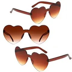 P&R APRECIOSDEREMATE - Gafas Fashion Party De Corazón Sol Rimless Moda Colores