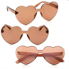 P&R APRECIOSDEREMATE - Gafas Fashion Party De Corazón Sol Rimless Moda Colores