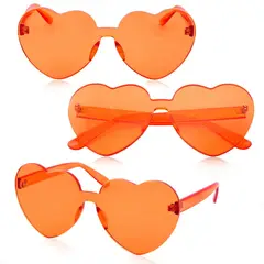 P&R APRECIOSDEREMATE - Gafas Fashion Party De Corazón Sol Rimless Moda Colores