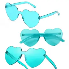 P&R APRECIOSDEREMATE - Gafas Fashion Party De Corazón Sol Rimless Moda Colores
