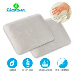 MAGIC PILLOW - Set de 2 almohadas ortopédica visco-smart con memoria - forma estándar.