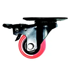 TOOLCRAFT - Rodachina Rueda Pvc Naranja 2" Con Freno