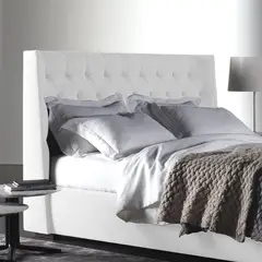 EKONOMODO COLOMBIA - Colchon Queen 1 Pillow + Base Cama + Espaldar Marfil Blanco 160X190 Cm