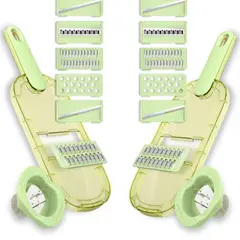 CHEF MASTER - Combo x2 Pelador y rallador verduras protector 6en1