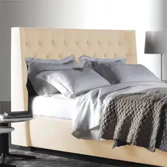 EKONOMODO COLOMBIA - Colchon Queen 1 Pillow + Base Cama + Espaldar Marfil Taupe 160X190 Cm
