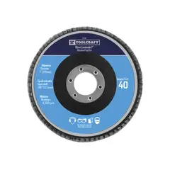 TOOLCRAFT - Disco Flap De 7" Grano 40 Para Desbaste Y Pulido