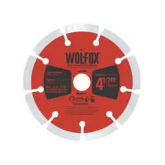WOLFOX - Disco Diamantado De 4.1/2" 2 Mm Corte Segmentado