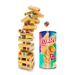 RONDA - Torre Madera Bloques Lujo Juego Didáctico 48pzs Stickers