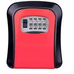 GENERICO - Porta Llaves Caja Fuerte De Seguridad Clave 4 Digito Pasta Rojo 10595