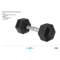 SPORT FITNESS - Mancuerna Encauchetada 5Kg Unidad