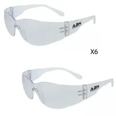 GENERICO - 6 Gafas Proteccion Seguridad Careta Uv Ansiz87 Policarbonato